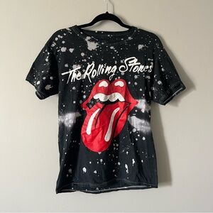 The Rolling Stones Black and White Splatter Tee